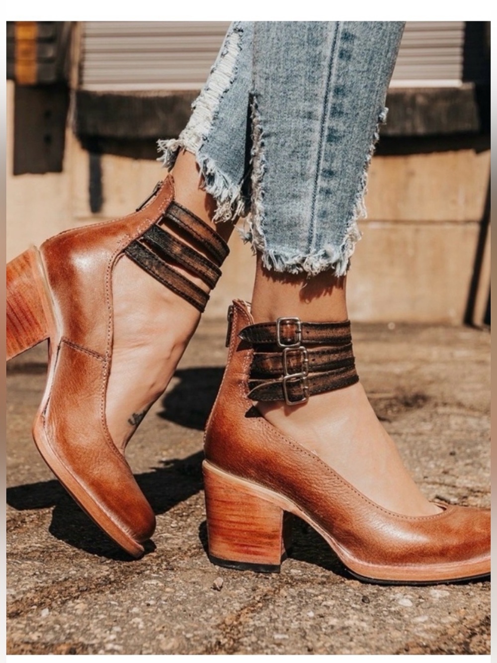 Freebird by Steven Randi Brown Leather Women’s Ankle Boots - Picture 2 of 13